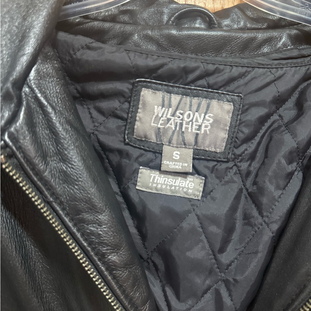 Vintage Wilsons Leather Black Jacket for Men